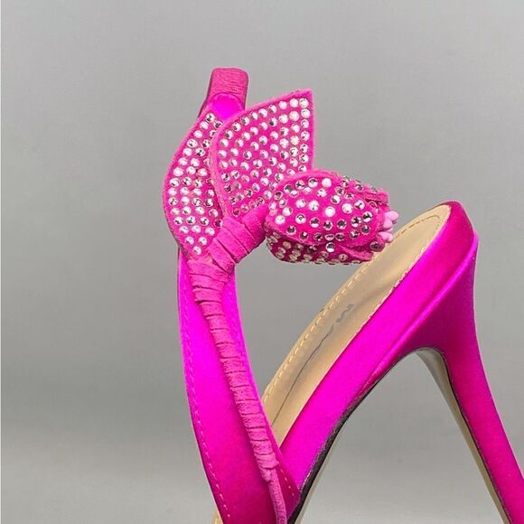 Mach & Mach Wonder Tulip 95MM Silk & Crystal Slingback Pumps size 40.5 - Picture 11 of 15